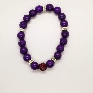 Purple Bohemian  style bracelet